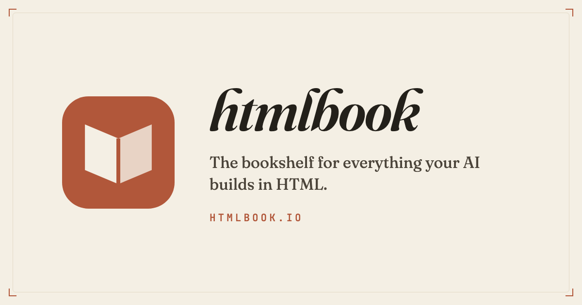 Show GN: htmlbook – AI가 만든 HTML, 파일로 안 보내고 링크 하나로 공유